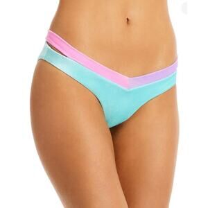 Peixoto Jolie Blue Velvet V front Swim Bottom L